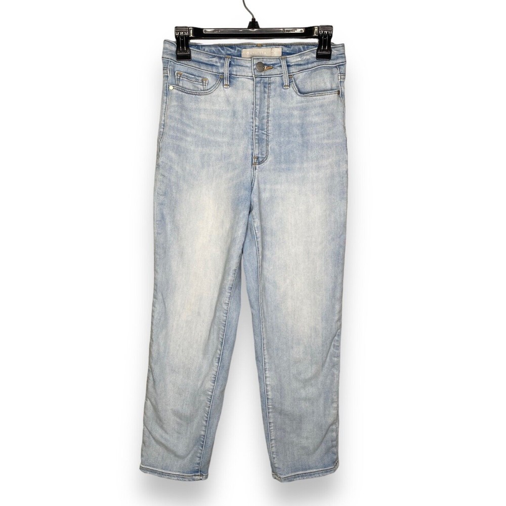 Athleta Sculptek Straight Leg Ankle Jeans Womens Blue Hight Waist Stretch Size 2